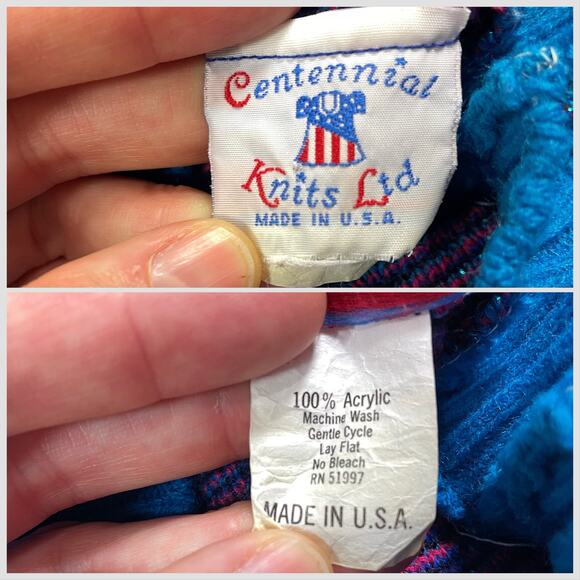 Vintage Metallic Novelty Sweater, 1980s Paper Doll Lady Pullover, Sz L-XL - Picture 9 of 12